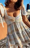 Maryellen Mini Dress ~ Georgetown Plaid(XS)