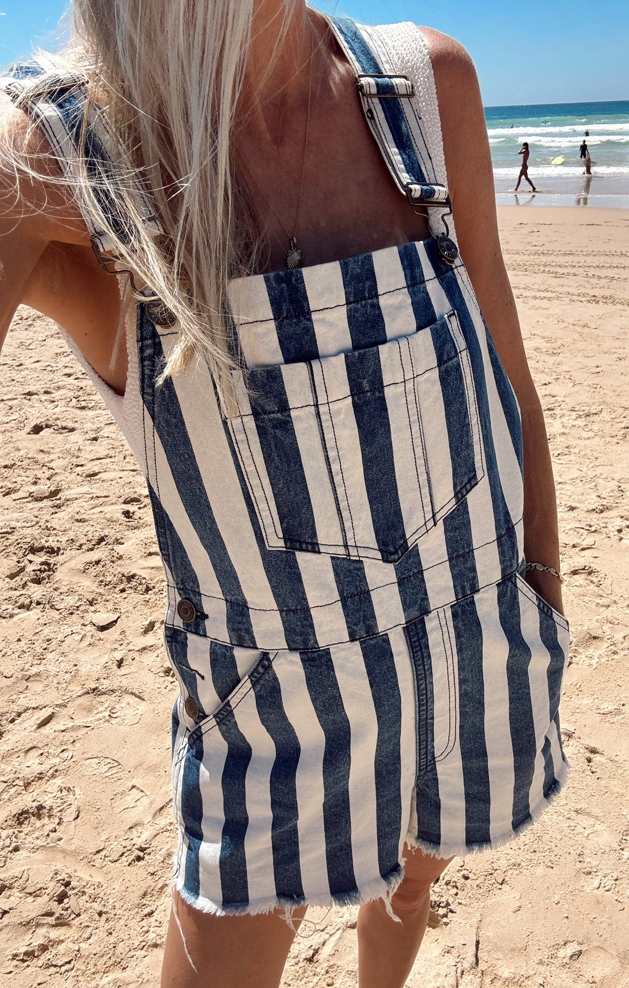Georgia Overalls ~ Sonoma Stripe(XS)