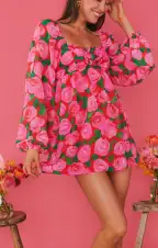 Becca Babydoll Dress ~ Rosie Blooms(XS)