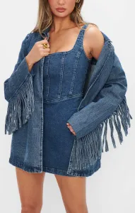 Corset Mini Dress ~ Blue Indigo(XS)