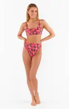 Sanibel Top ~ Rosie Blooms Micro Rib(XS)