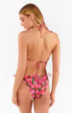 Montego Tie Top ~ Rosie Blooms Micro Rib(XS)