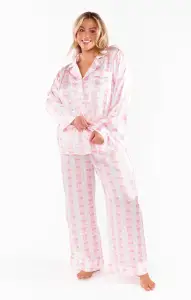 Classic PJ Set ~ Samantha Bow Silky(XS)