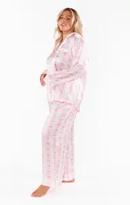 Classic PJ Set ~ Samantha Bow Silky(XS)