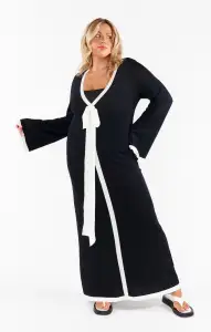 Balboa Dress ~ Black and White Contrast Knit(XS)