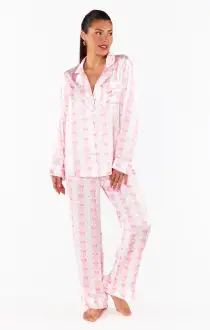 Classic PJ Set ~ Samantha Bow Silky(XS)