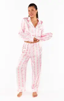 Classic PJ Set ~ Samantha Bow Silky(XS)