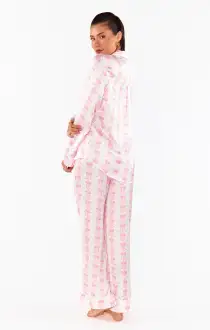 Classic PJ Set ~ Samantha Bow Silky(XS)