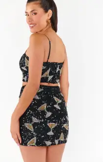 Roxanne Mini Skort ~ Tossed Tini Beaded Sequins(XS)