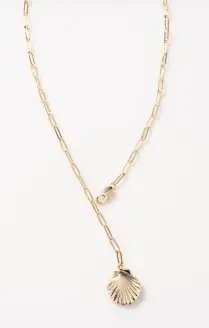 Faithy Jewels Sophie Shell Necklace ~ Gold