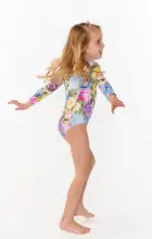 Little Surfside One Piece ~ Flower Shop Rib Scrunch(0-3M)