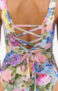 Miramar Beach One Piece ~ Flower Shop Rib Scrunch(XS)