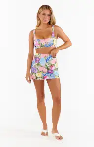 Hot Tub Top ~ Flower Shop Rib Scrunch(XS)