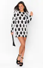 Maddison Mini Dress ~ Art Deco Sequins(XS)