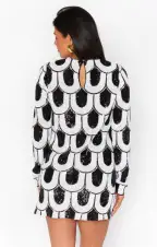 Maddison Mini Dress ~ Art Deco Sequins(XS)