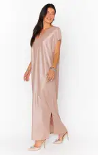 Worldly Dress ~ Champagne Glitz Knit(XS)