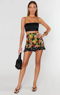 All Night Ruffle Skort ~ Tropical Sangria(XS)