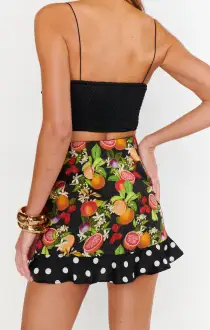 All Night Ruffle Skort ~ Tropical Sangria(XS)