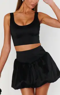 Vivianna Top ~ Black Taffeta(XS)