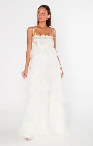 Gabriella Maxi Dress ~ White Enchanted Embellishment(XXS)
