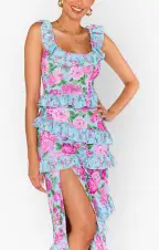 Greta Dress ~ Cottage Floral Multi Stretch(XXS)