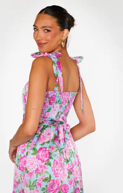 Garden Midi Dress ~ Cottage Floral Multi(XXS)