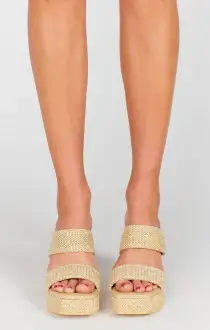 Matisse Gem Platform Heel ~ Beige(6)