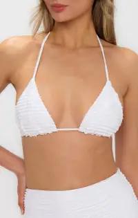 Tides Top ~ White Mini Ruffles(XS)
