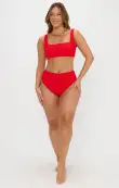 Hot Tub Top ~ Hot Tamale Red Scrunch