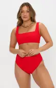 Sail Bottom ~ Hot Tamale Red Scrunch