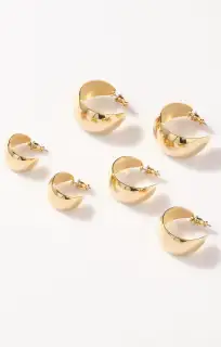 Faithy Jewels Mini Lucy Hoop Earrings ~ Gold(OS)