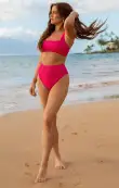 Hot Tub Top ~ Dragonfruit Scrunch(XS)