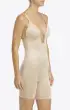 SPANX Suit Your Fancy Plunge Low-Back Mid-Thigh Bodysuit ~ Champagne Beige(S)