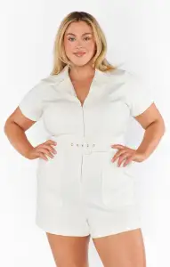 Outlaw Romper ~ Pearly White(XS)