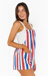 Trude Romper ~ Yacht Club Stripe Denim(XS)
