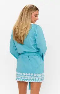 Malia Mini Dress ~ Blue Capri Shells(XS)