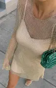 Iconic Mini Dress ~ Nude Glitz(XS)