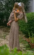 Mia Midi Dress ~ Brown Gingham(XS)