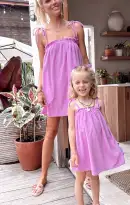 Angel Mini Dress ~ Purple Pink Terry(XS)