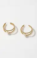 Faithy Jewels Diana Double Hoop ~ Gold/Pearl(OS)