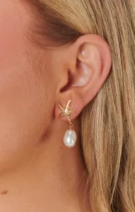 Faithy Jewels Seaside Earrings  ~ Gold/Pearl(OS)