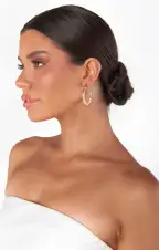 Faithy Jewels Tori Hoop ~ Gold/Pearl(OS)