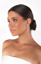 Faithy Jewels Charlotte Earrings ~ Gold/Pearl(OS)