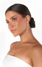 Faithy Jewels Charlotte Earrings ~ Gold/Pearl(OS)