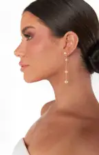 Faithy Jewels Charlotte Earrings ~ Gold/Pearl(OS)