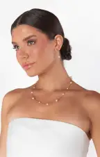 Faithy Jewels Charlotte Necklace ~ Gold/Pearl