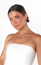 Faithy Jewels Charlotte Necklace ~ Gold/Pearl(OS)