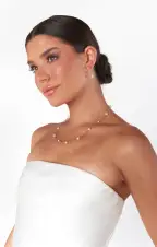 Faithy Jewels Charlotte Necklace ~ Gold/Pearl(OS)