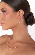 Faithy Jewels Katie Pearl Hoop ~ Gold/Pearl(OS)