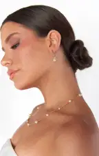 Faithy Jewels Katie Pearl Hoop ~ Gold/Pearl(OS)